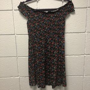 Black Floral Forever21 Mini Dress